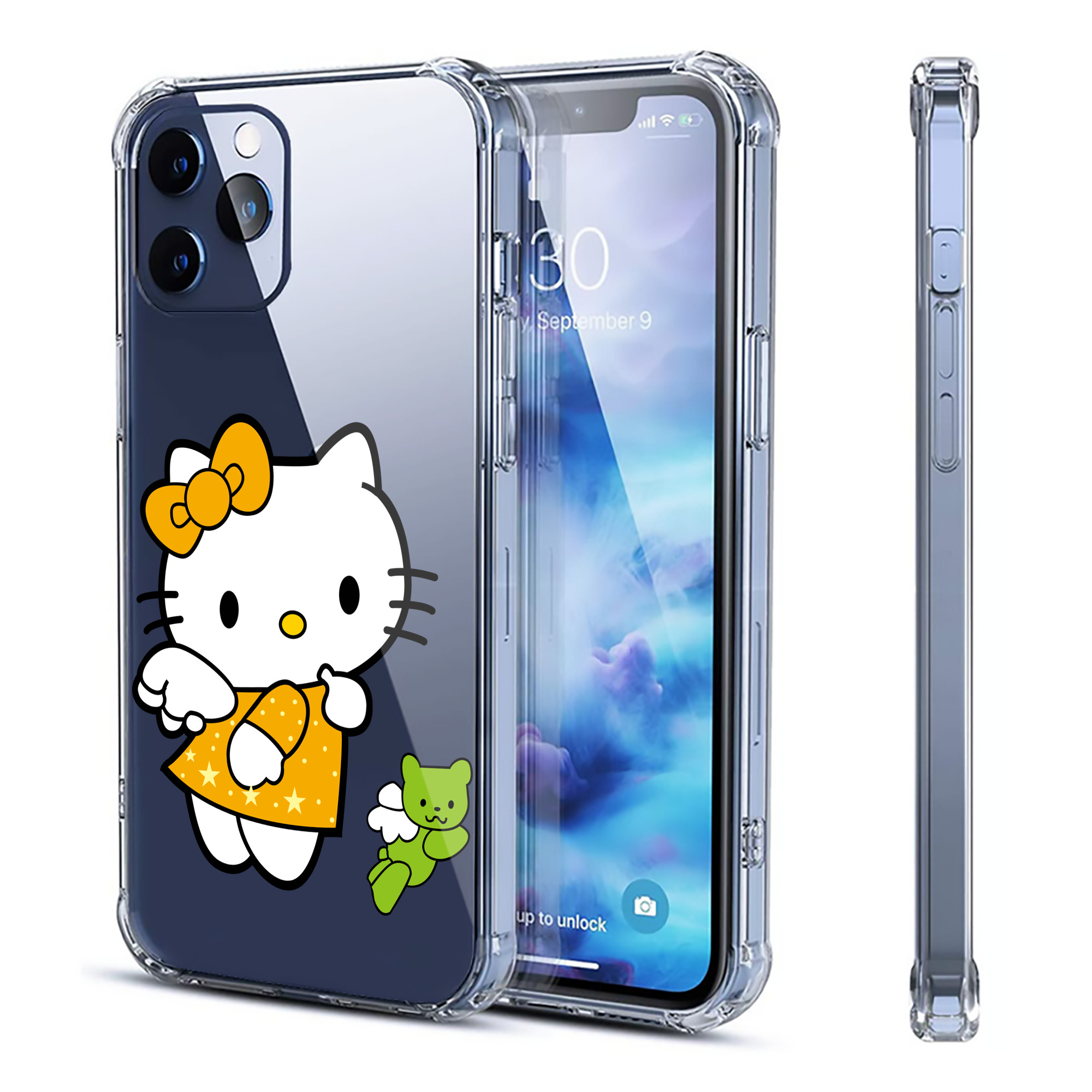 （画像用） Hello Kitty ハローキティ 【iPhone 12シリーズ対応】透明スマホケース（クリアソフトケース）